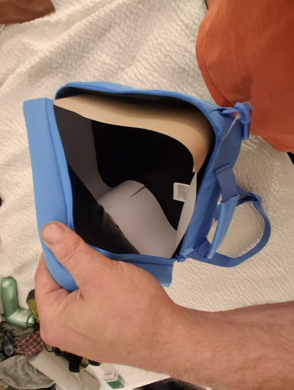 Jordan Light Blue Shoe Bag with White Jumpman